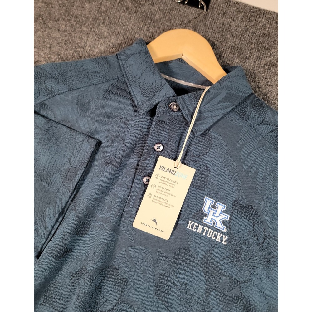 NEW Tommy Bahama University of Kentucky Wildcats Polo Shirt Mens Medium Football